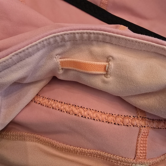 Lululemon Run: Pace Cropped Pop Orange/ Bleached Coral/ Black Leggings Size 4 - Picture 14 of 16